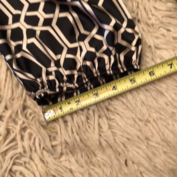 Like New-3/4 Button Front Blouse-Black&Pewter-S 10 - Picture 10 of 12